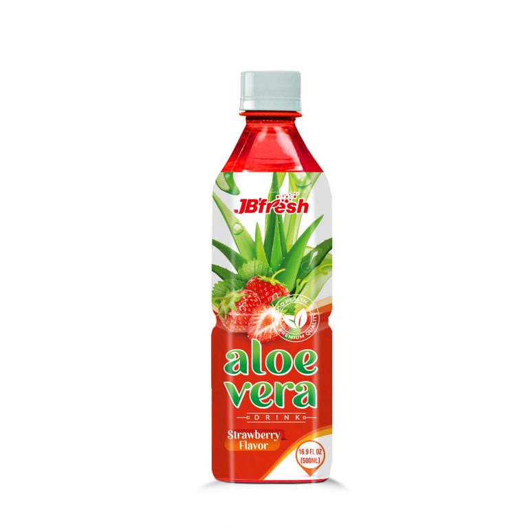 Aloe Vera Juice With Strawberry Flavor | Bottle, 500Ml