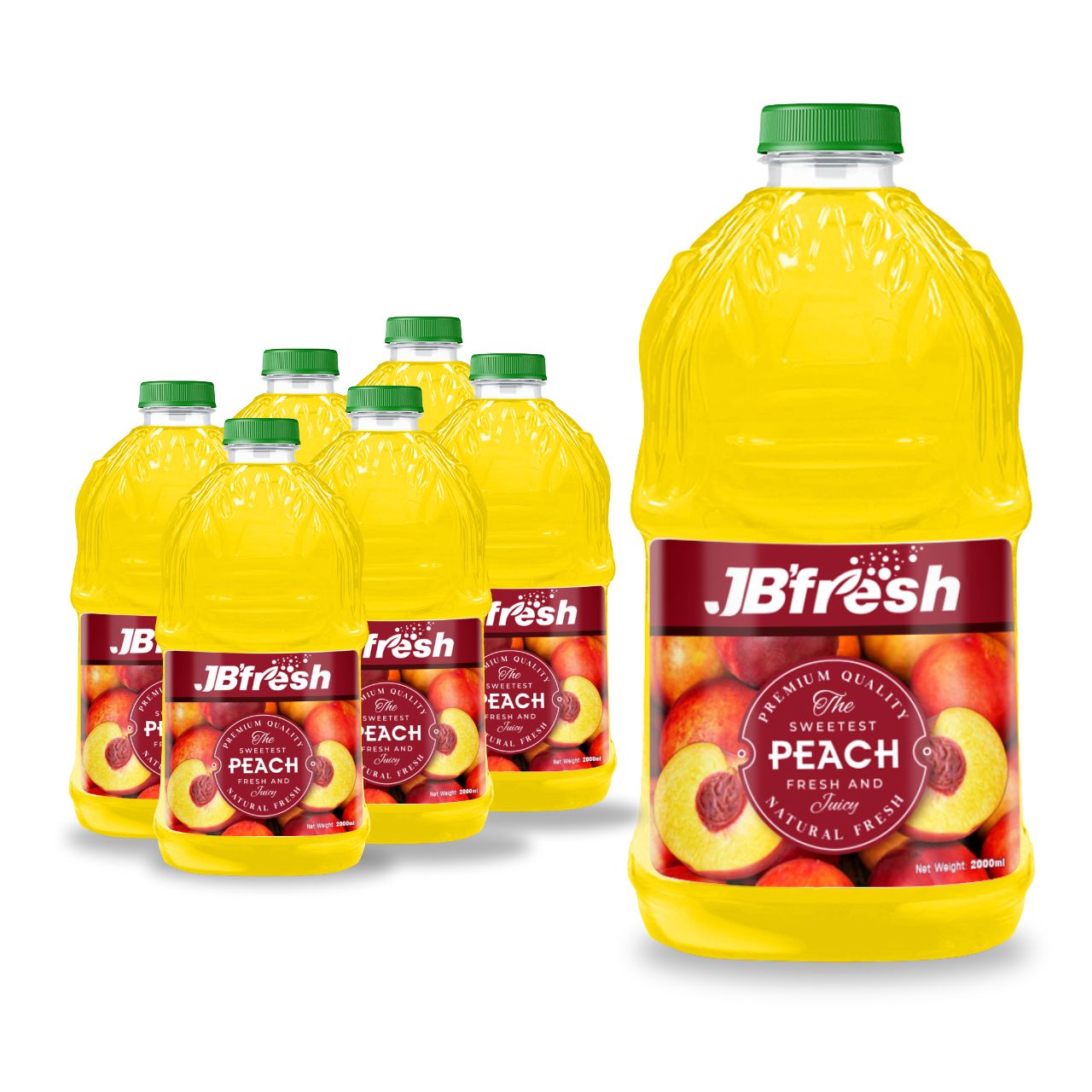 2l jbfresh fresh peach fruit juice