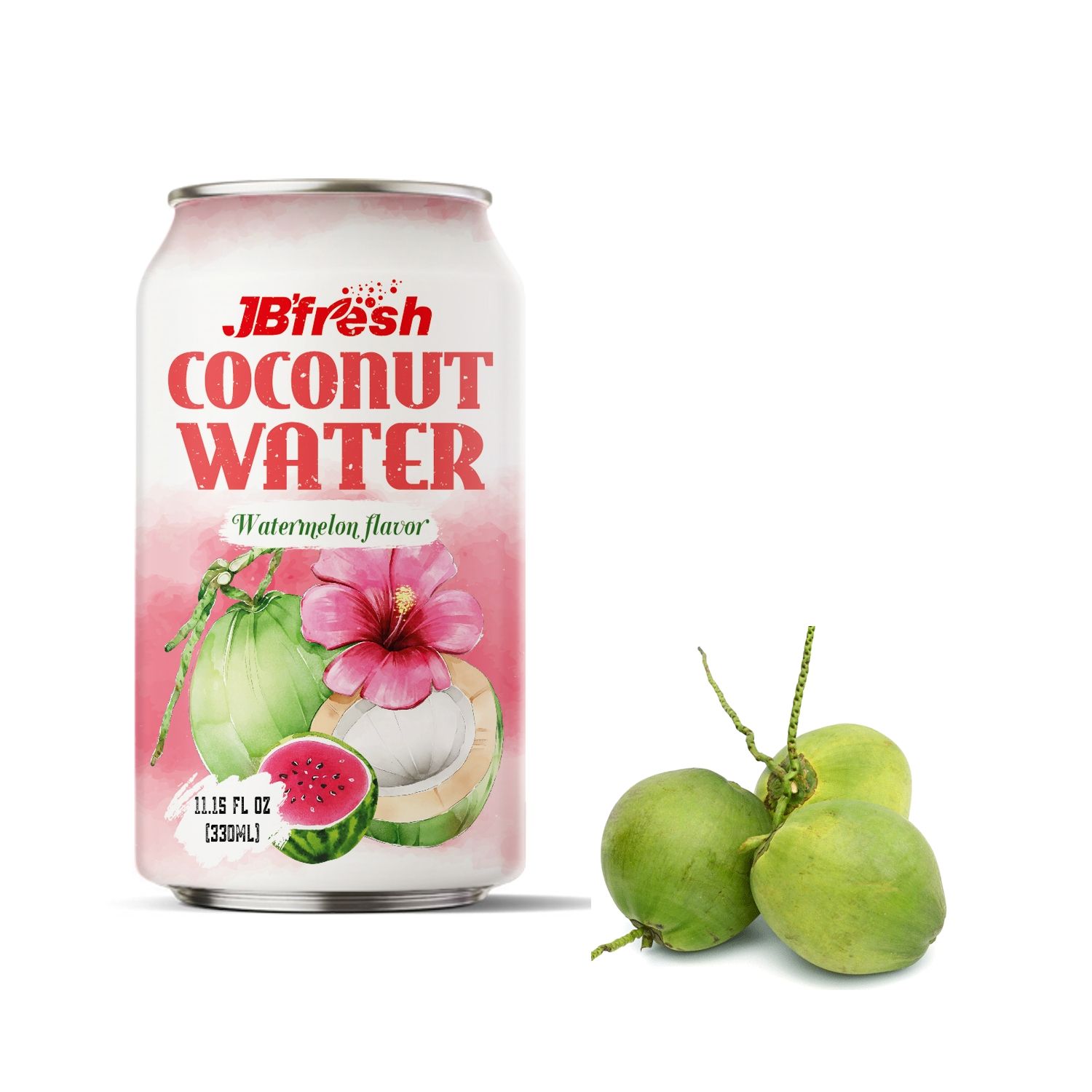330ml natural jbfresh coconut water watermelon flavor