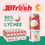 Can 500ml healthy jbfresh juice with pulp lychee