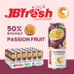 Can 500ml healthy jbfresh juice with pulp passion fruit