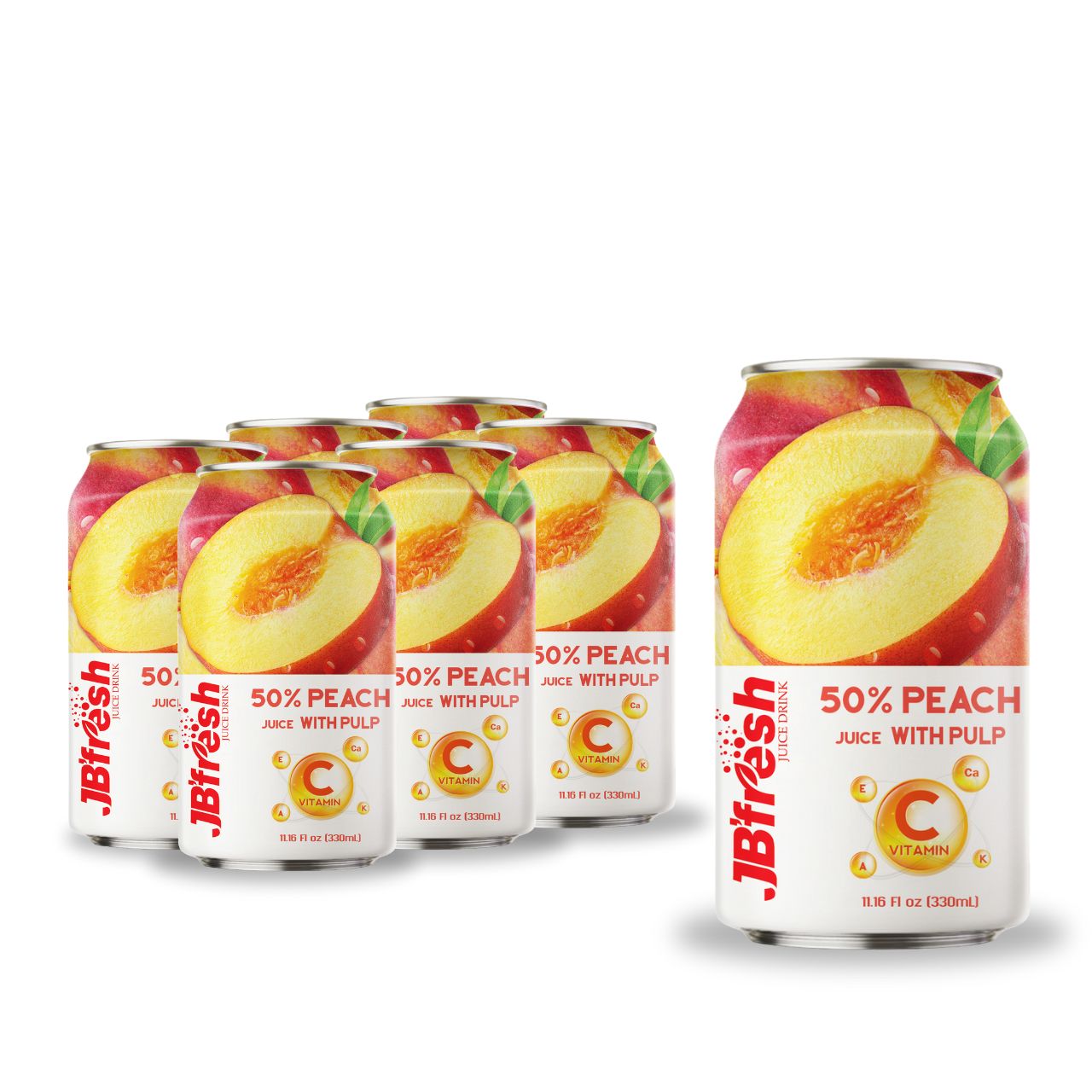 330ml healthy jbfresh juice pulp peach