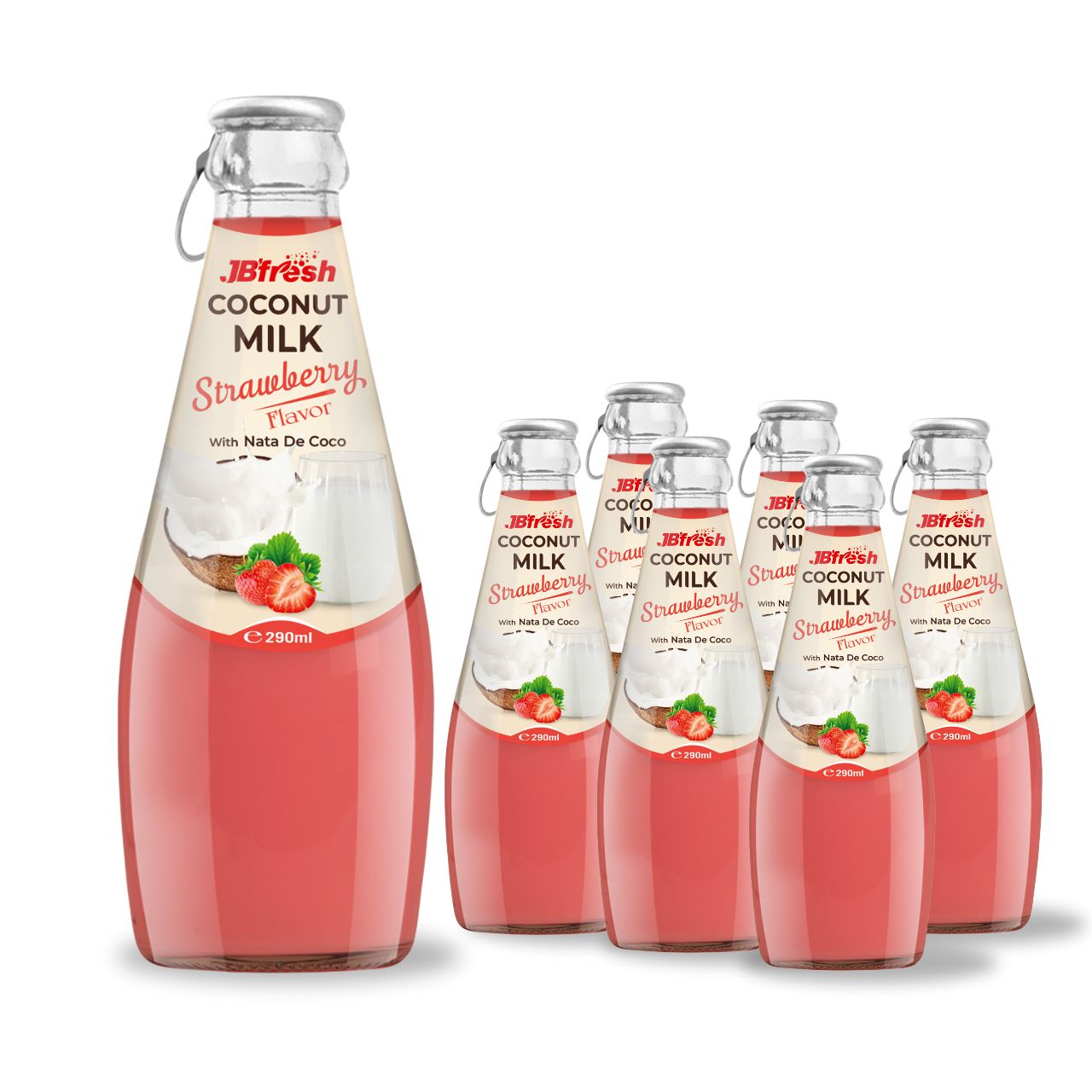 290ml jbfresh natural coconut milk strawberry