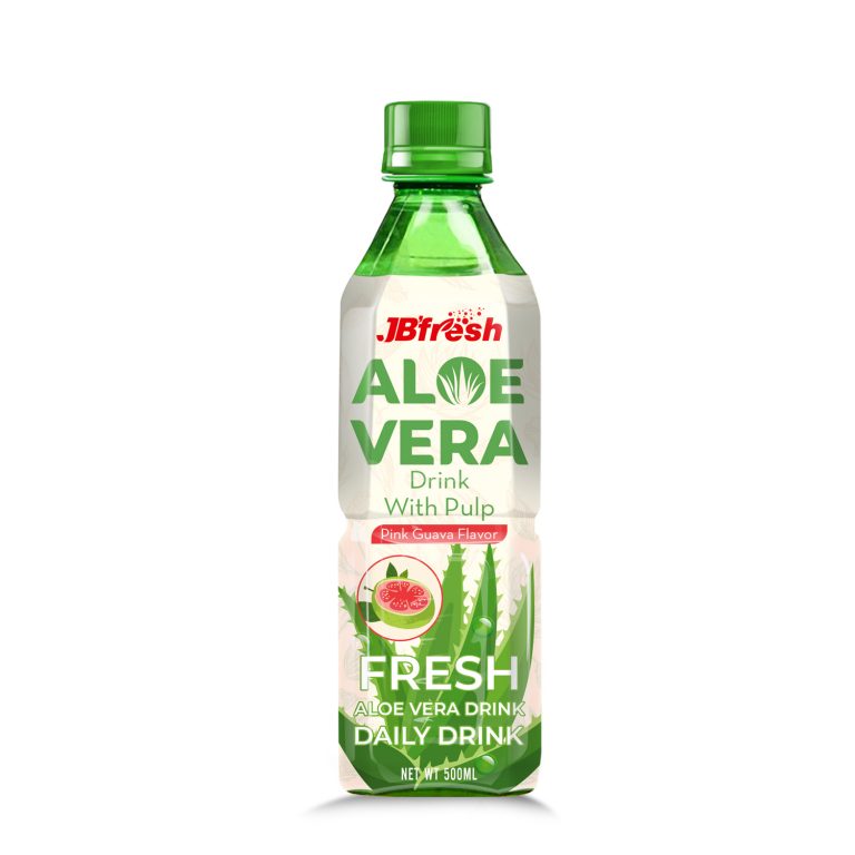 500 Ml Jb'fresh Fresh Aloe Vera Drink with Pulp| Pink Guava
