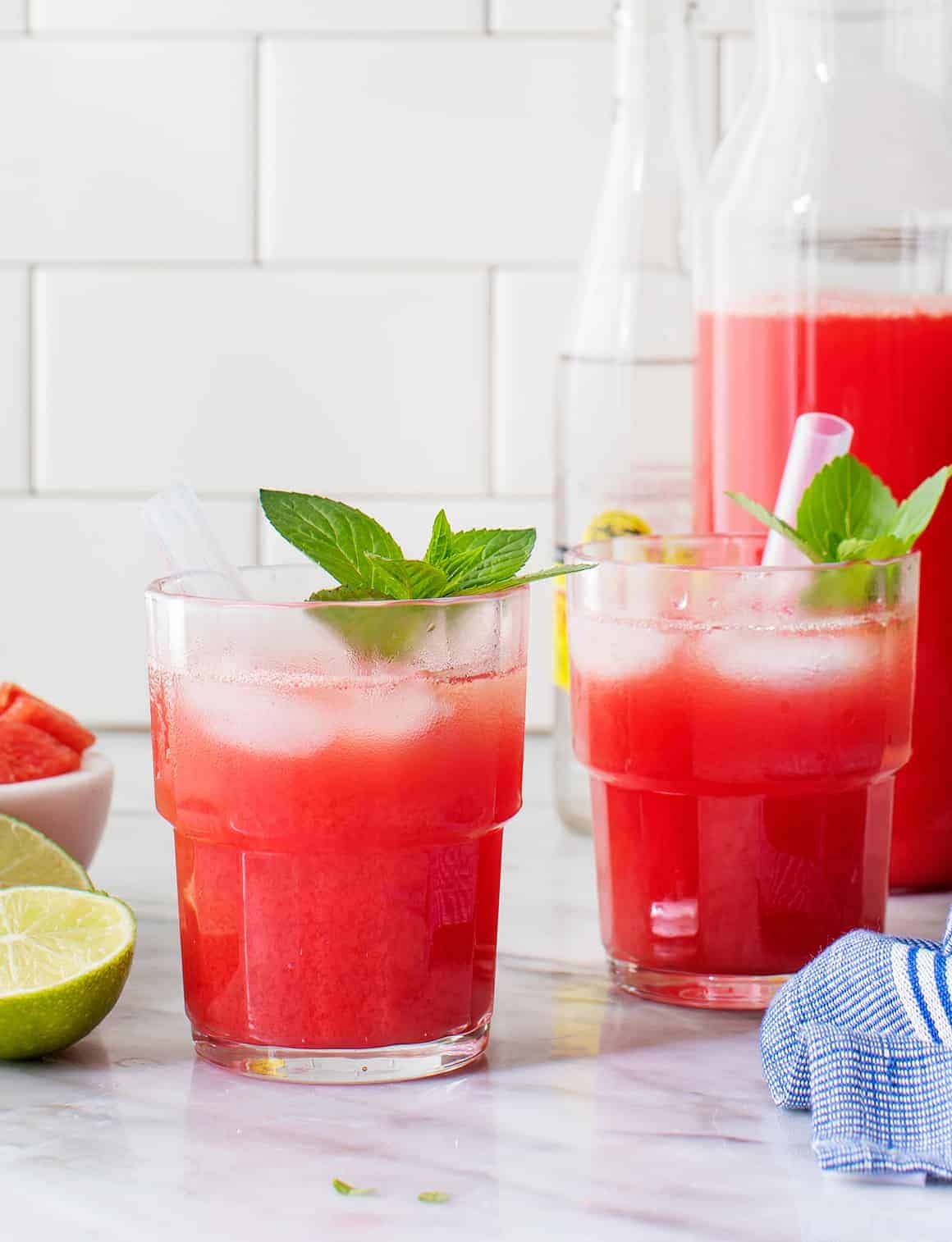 Watermelon Juice Mint Refresher