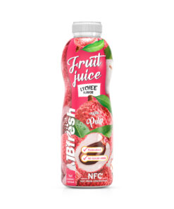 Bottle 1000ml lychee juice with pulp and no added sugar