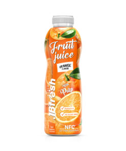 Bottle 1000ml orange juice with pulp and no added sugar