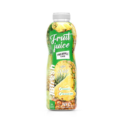 Bottle 1000ml pineapple juice with pulp and no added sugar