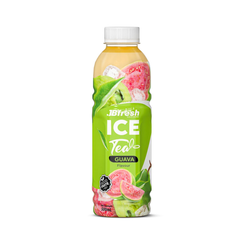 Bottle 500ml 16 9 fl oz fresh ice tea with pink guava flavor