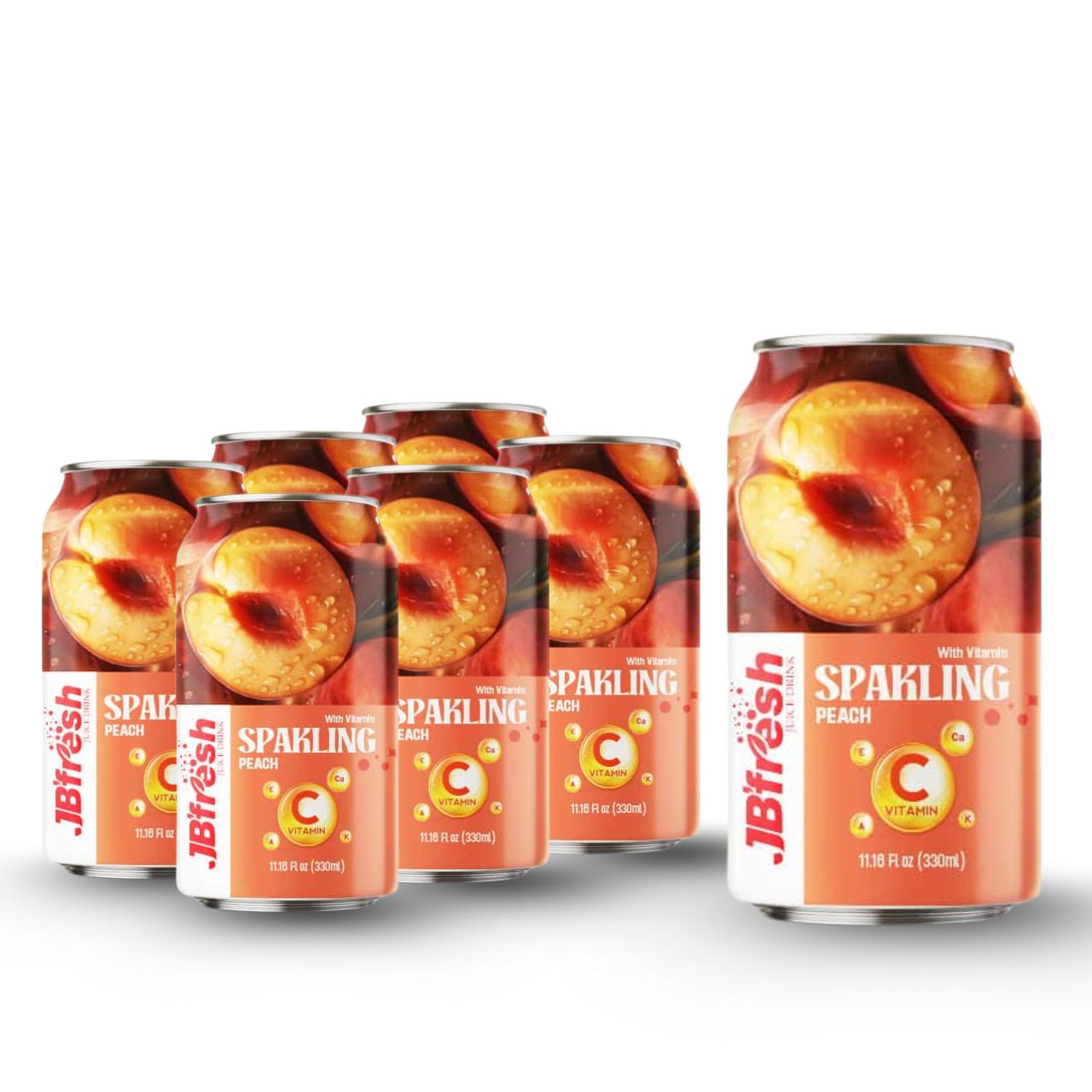 can 330ml 11 18 fl oz sparkling peach flavor with enrich vitamin