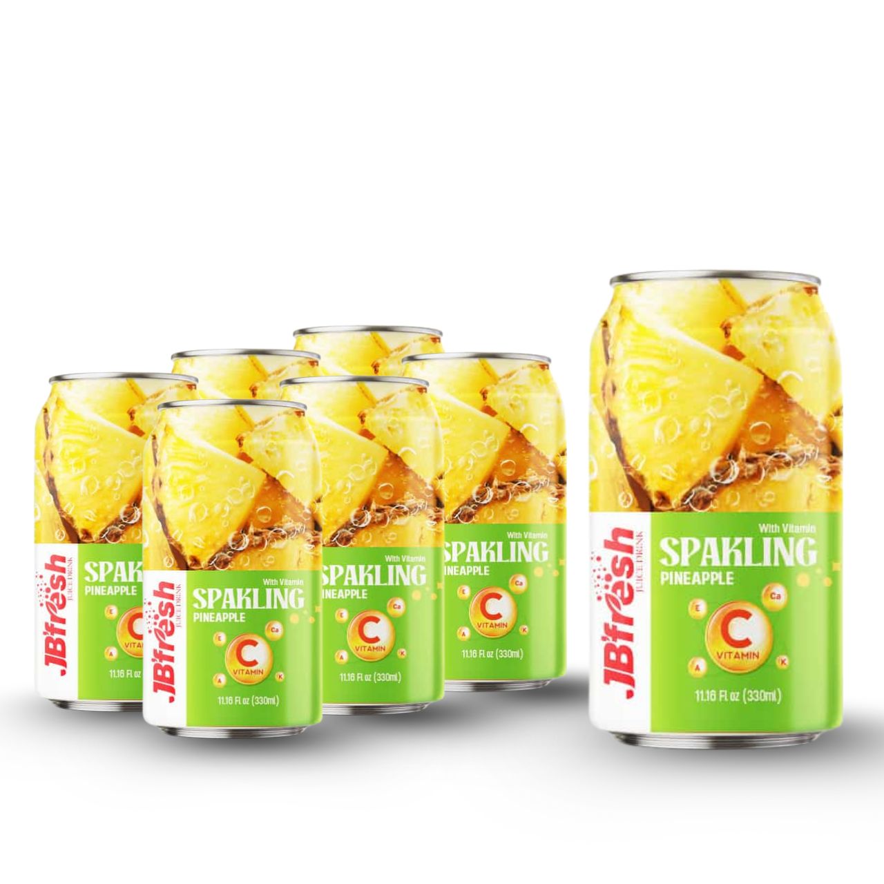 can 330ml 11 18 fl oz sparkling pineapple flavor with enrich vitamin