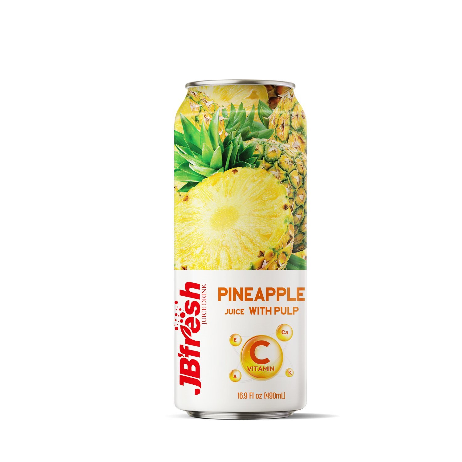 Can 490ml 16 56 fl oz pineapple juice with pulp enriching vitamin c