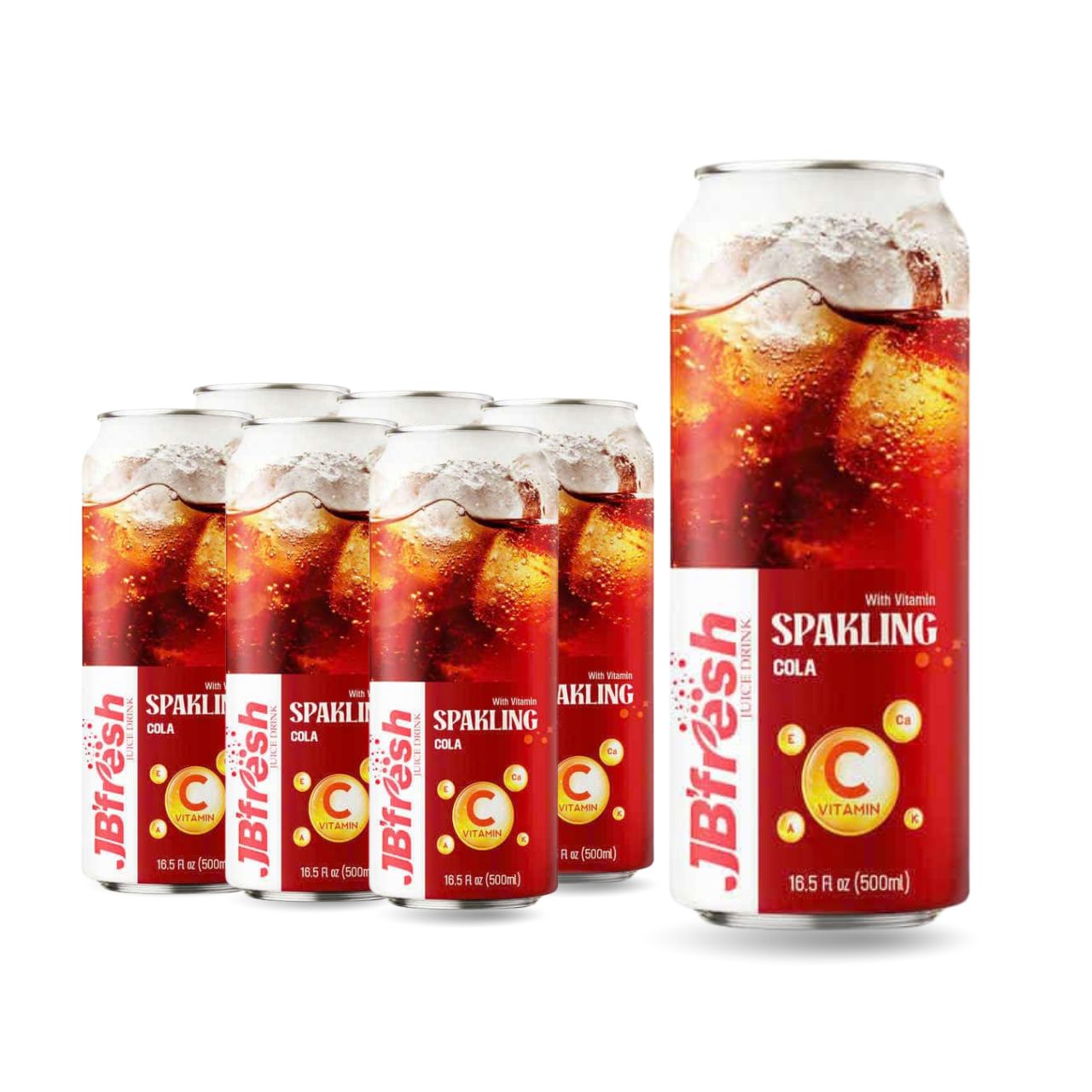 can 500ml 16 9 fl oz sparkling cola flavor with enrich vitamin