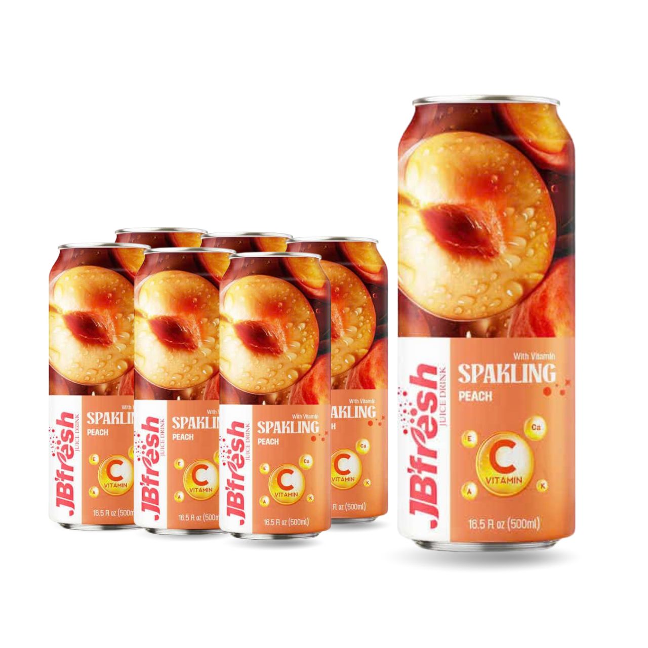 can 500ml 16 9 fl oz sparkling peach flavor with enrich vitamin