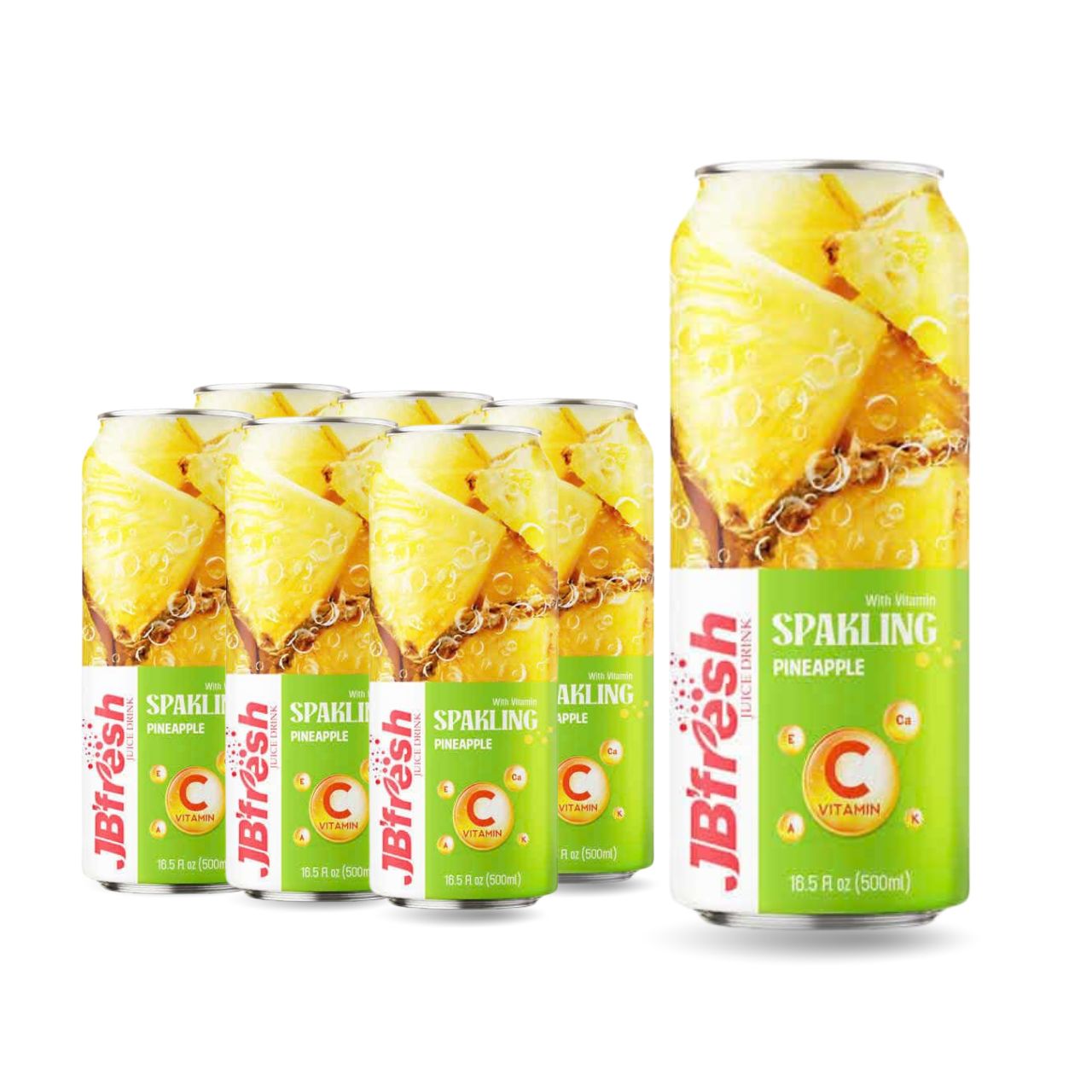 can 500ml 16 9 fl oz sparkling pineapple flavor with enrich vitamin