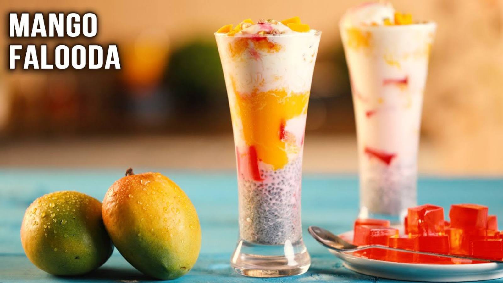 Falooda Drink with Fresh Mango Juice