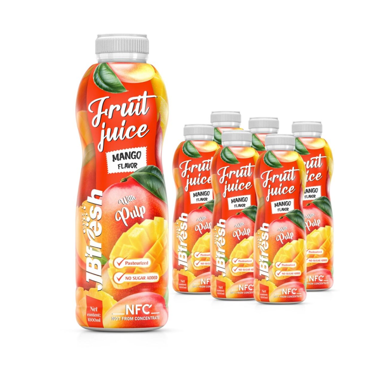 bottle 1000ml 33 8 fl oz mango juice with pulp and no added sugar