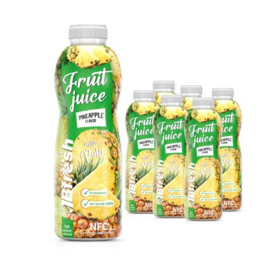 bottle 1000ml 33 8 fl oz pineapple juice with pulp and no added sugar