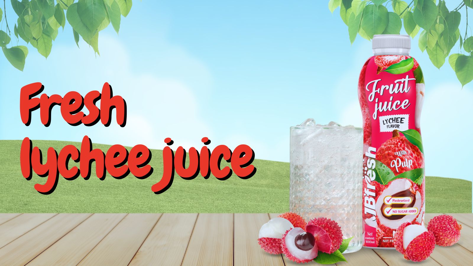 Fresh lychee juice