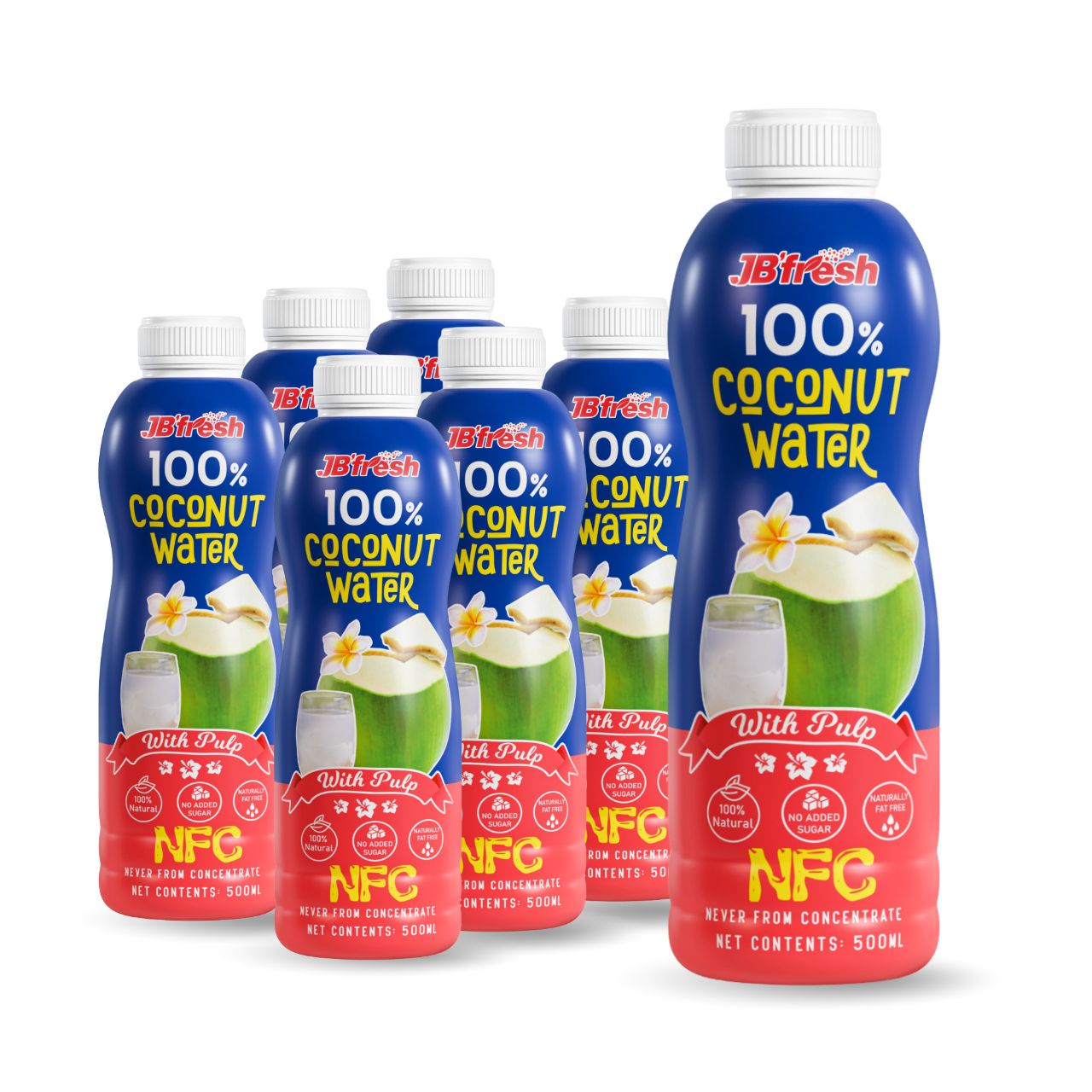bottle 500ml 16 9 fl oz fresh 100 coconut water with pulp and no sugar added