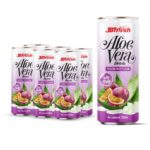 Can 320ml 10 82 fl oz fresh aloe vera drink with pulp and passion fruit flavor