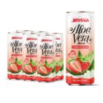 Can 320ml 10 82 fl oz fresh aloe vera drink with pulp and strawberry flavor