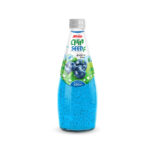 glass bottle 290ml 9 81 fl oz fresh nfc chia seed drink with natural blueberry flavor