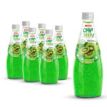 glass bottle 290ml 9 81 fl oz fresh nfc chia seed drink with natural kiwi flavor (2)