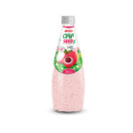 glass bottle 290ml 9 81 fl oz fresh nfc chia seed drink with natural lychee flavor