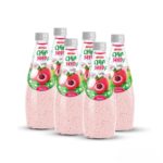 glass bottle 290ml 9 81 fl oz fresh nfc chia seed drink with natural lychee flavor 2