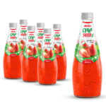 glass bottle 290ml 9 81 fl oz fresh nfc chia seed drink with natural strawberry flavor (2)