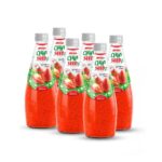 glass bottle 290ml 9 81 fl oz fresh nfc chia seed drink with natural strawberry flavor 2