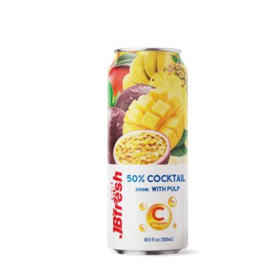 can 500ml healthy jbfresh juice with pulp cocktail fruit